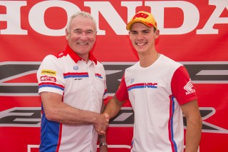 Tim Gajser and HRC's MXGP Manager Roger Harvey